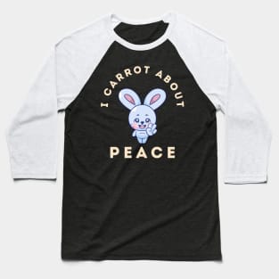Peace sign bunny Baseball T-Shirt
